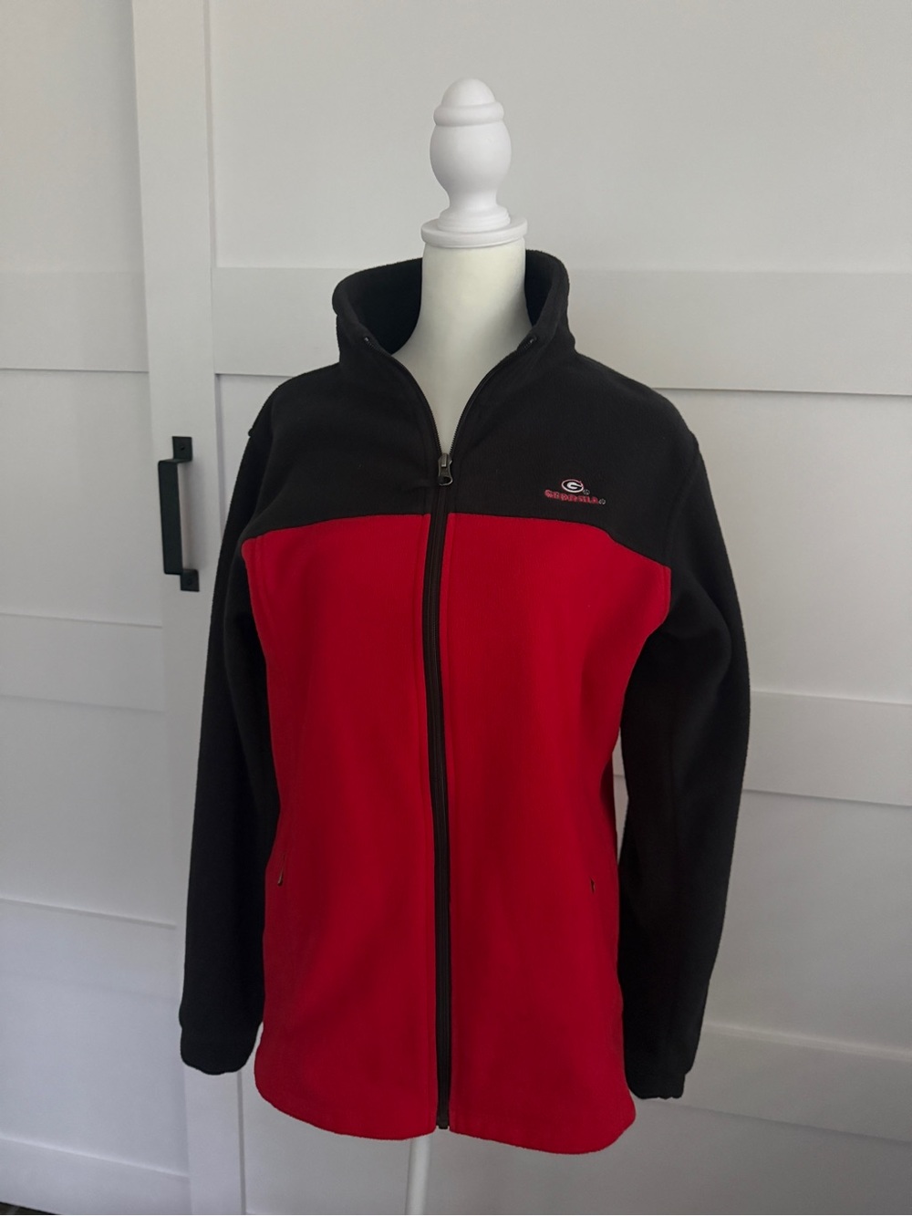 Columbia Kids Red and Black Performance Zip Fleece Jacket